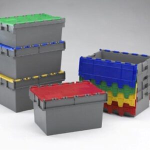 40 Ltr Coloured Lidded Crates
