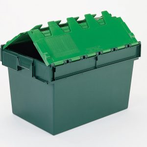 600x400x320 Two Tone Green Lidded Container (54 Ltr)