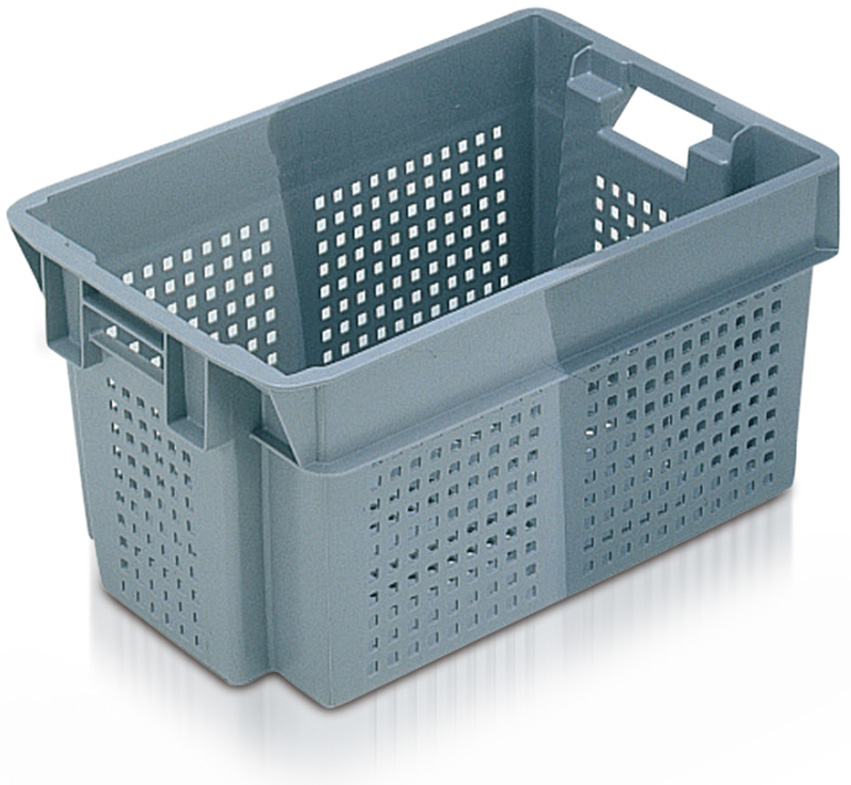 9567002 50 Ltr Stack n Nest Container 600x400x300 Vented Ref:11053