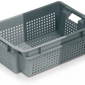 32 Ltr Stack n Nest Container 600x400x200 Vented Ref:11034