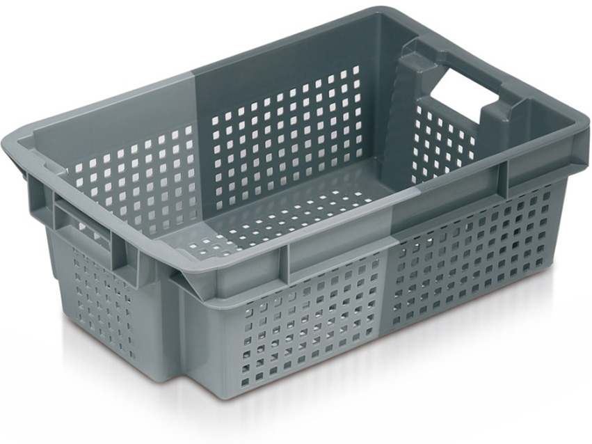 9568000 32 Ltr Stack n Nest Container 600x400x200 Vented Ref:11034