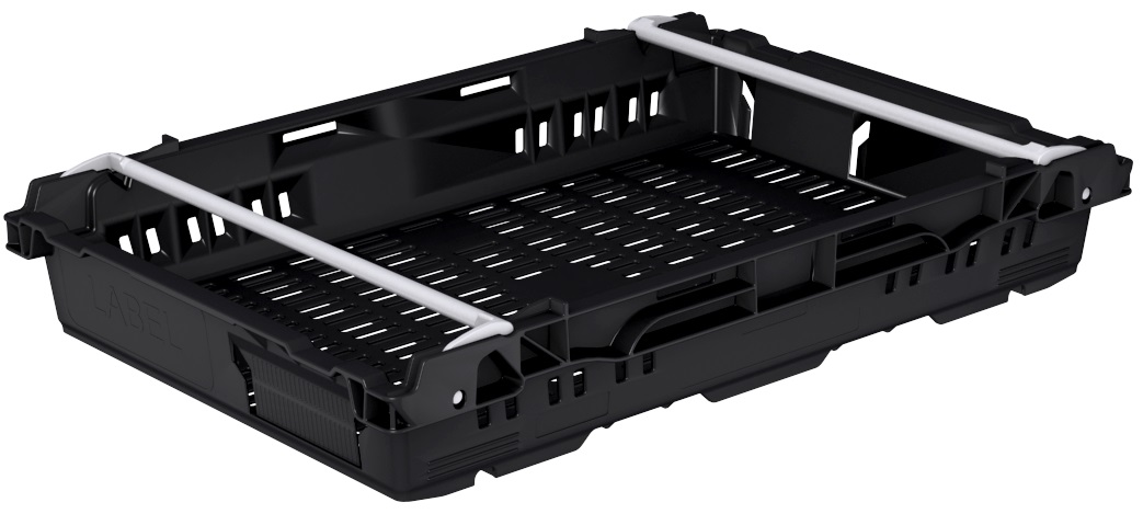EUROnest-60.40.106-Black-6410B.jpg 15 Ltr Bale Arm Crate 600x400x106 Black