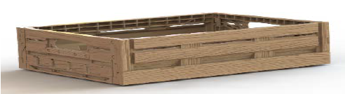 Wood Like Crate 600x400x163 23 Ltr
