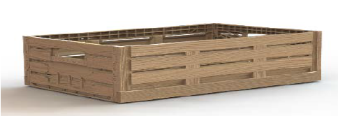 Wood Like Crate 600x400x163 34 Ltr
