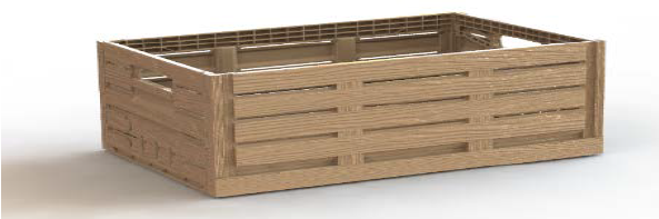 Wood Like Crate 600x400x220 45 Ltr