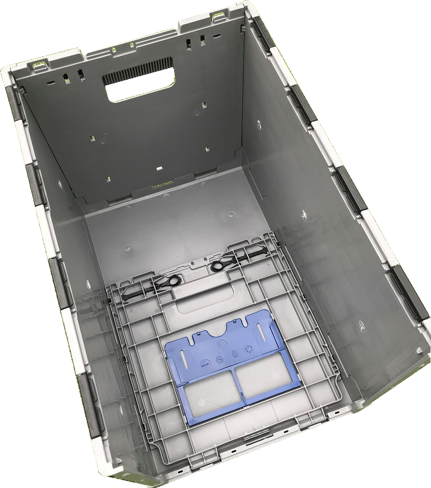 600x400x400 Folding Collapsible Lidded Crate